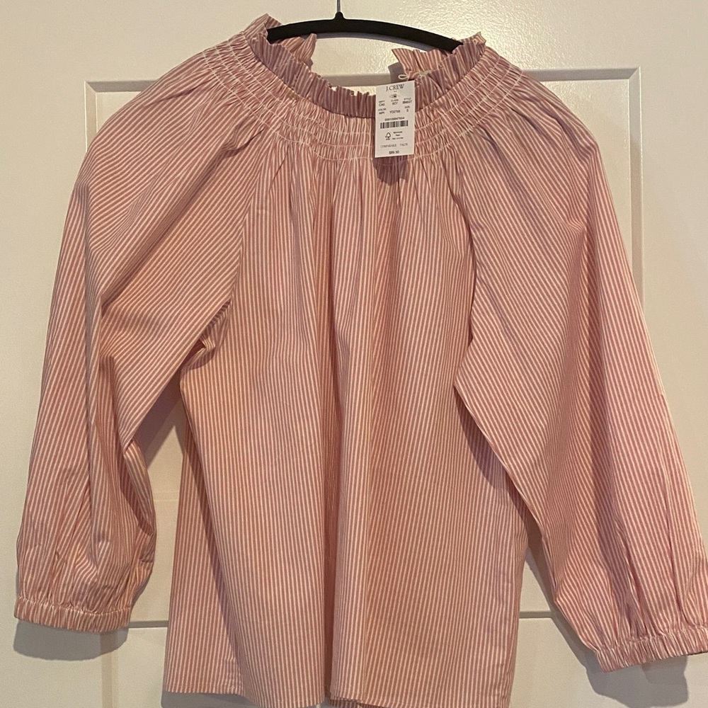 NWT J Crew striped cotton blouse